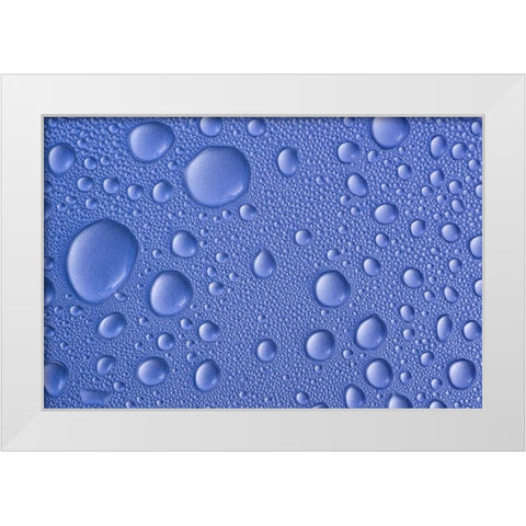 Close-up of frozen water drops White Modern Wood Framed Art Print by Paulson, Don