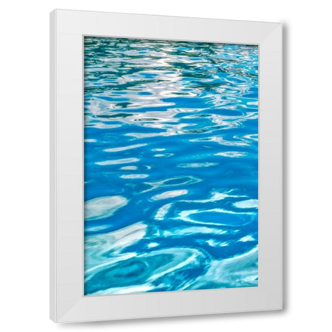 Abstract reflection on water ripples White Modern Wood Framed Art Print by Engelbrecht, Lisa S.