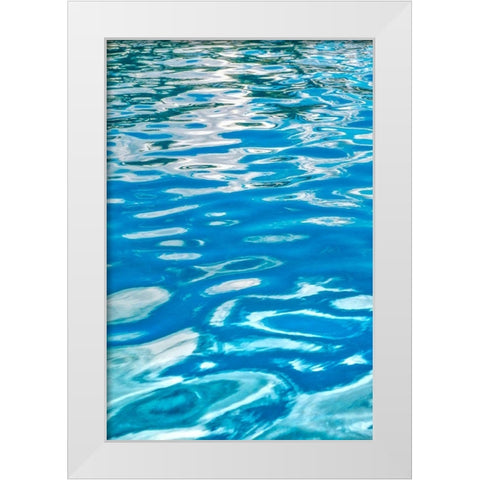 Abstract reflection on water ripples White Modern Wood Framed Art Print by Engelbrecht, Lisa S.