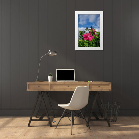 Hibiscus White Modern Wood Framed Art Print by Engelbrecht, Lisa S.