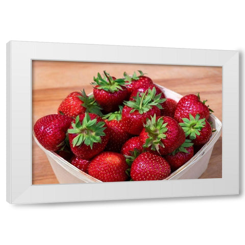 Fresh strawberries White Modern Wood Framed Art Print by Engelbrecht, Lisa S.