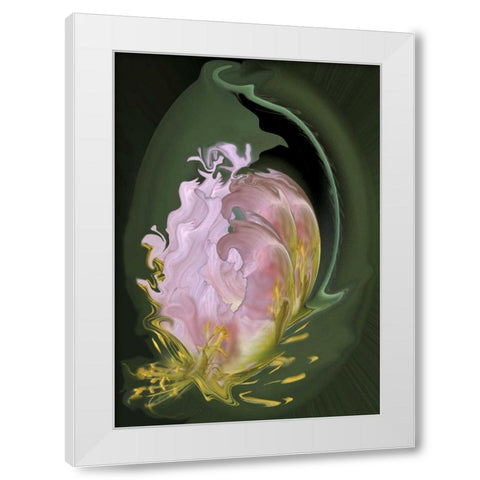 Abstract flowers, digitally manipulated White Modern Wood Framed Art Print by Anon, Ellen