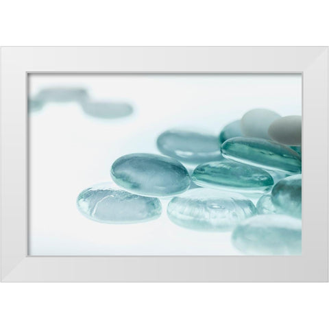 Clear Glass Pebbles with light White Modern Wood Framed Art Print by Beraldo, Zandina Muench