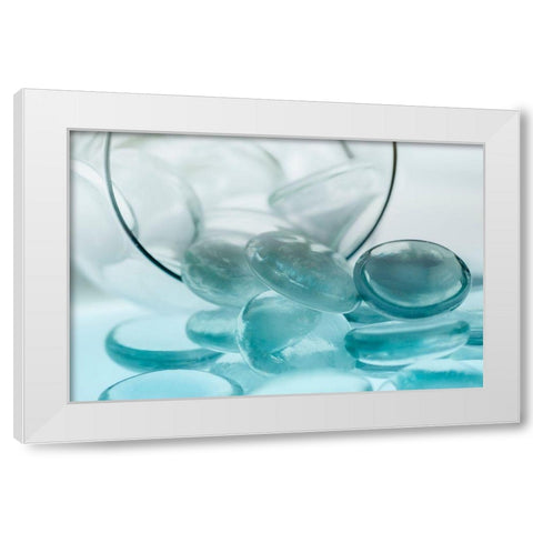 Clear Glass Pebbles with light White Modern Wood Framed Art Print by Beraldo, Zandina Muench