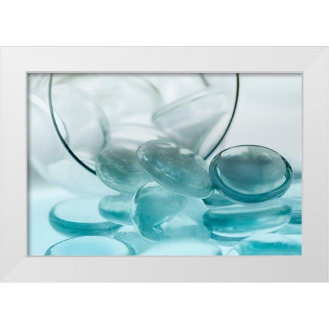 Clear Glass Pebbles with light White Modern Wood Framed Art Print by Beraldo, Zandina Muench