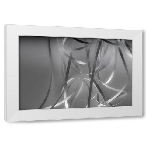 Ribbon and Light Patterns White Modern Wood Framed Art Print by Beraldo, Zandina Muench