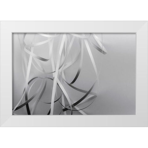 Ribbon and Light Patterns White Modern Wood Framed Art Print by Beraldo, Zandina Muench