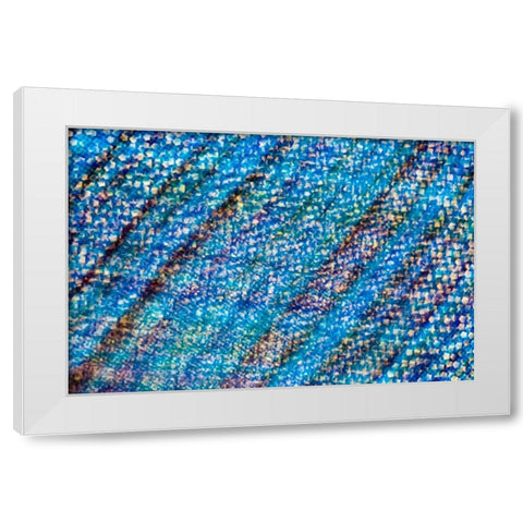Colorful fabric detail White Modern Wood Framed Art Print by Muench, Zandria