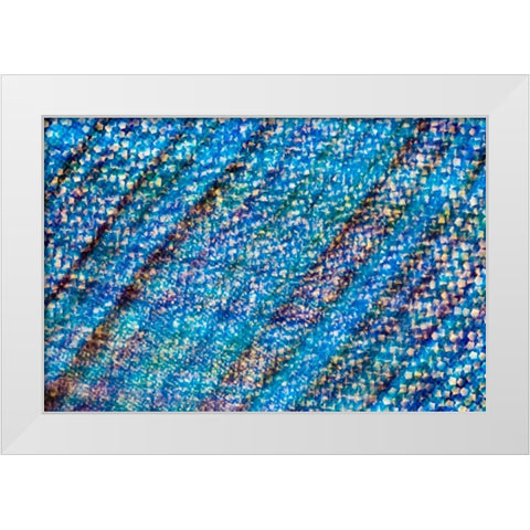 Colorful fabric detail White Modern Wood Framed Art Print by Muench, Zandria
