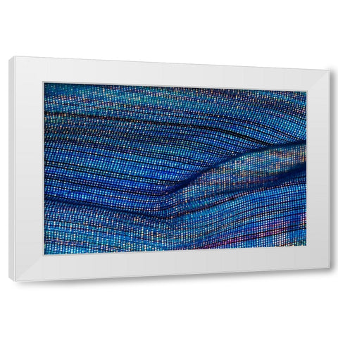 Colorful fabric detail White Modern Wood Framed Art Print by Muench, Zandria