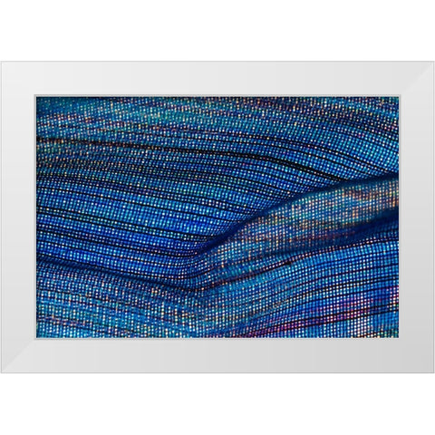 Colorful fabric detail White Modern Wood Framed Art Print by Muench, Zandria