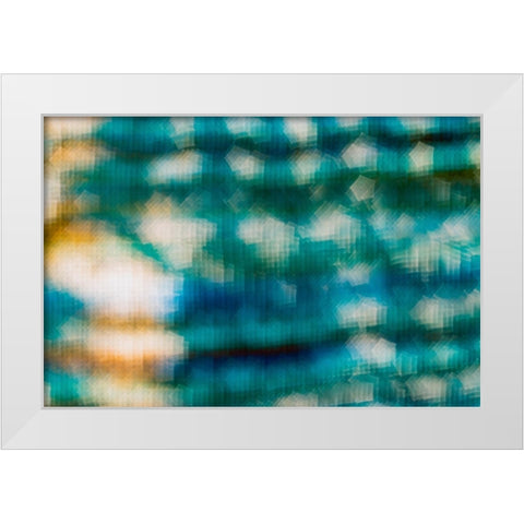 Colorful fabric detail White Modern Wood Framed Art Print by Muench, Zandria