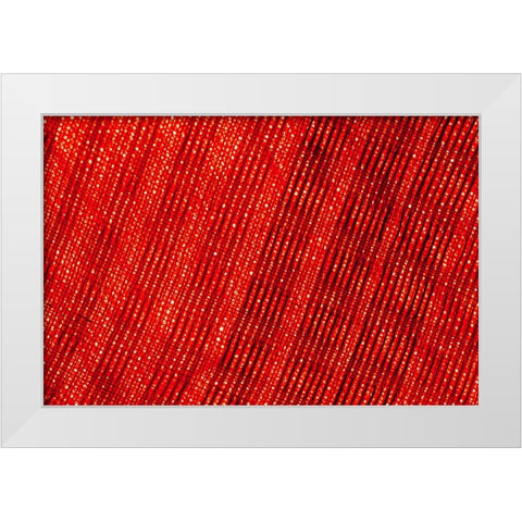 Colorful fabric detail White Modern Wood Framed Art Print by Muench, Zandria