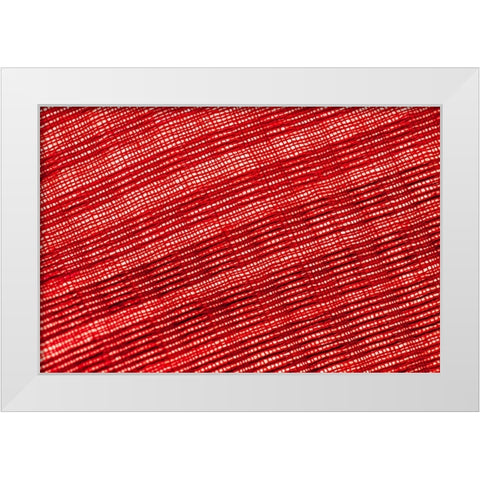 Colorful fabric detail White Modern Wood Framed Art Print by Muench, Zandria