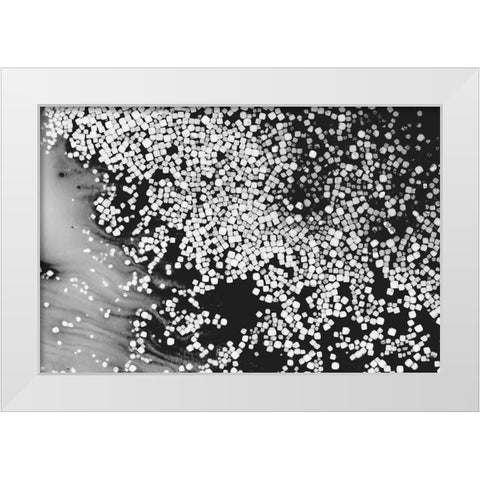 Beet juice and salt crystals White Modern Wood Framed Art Print by Muench, Zandria