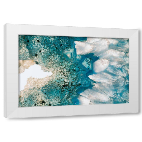 Sliced rock crystals White Modern Wood Framed Art Print by Muench, Zandria