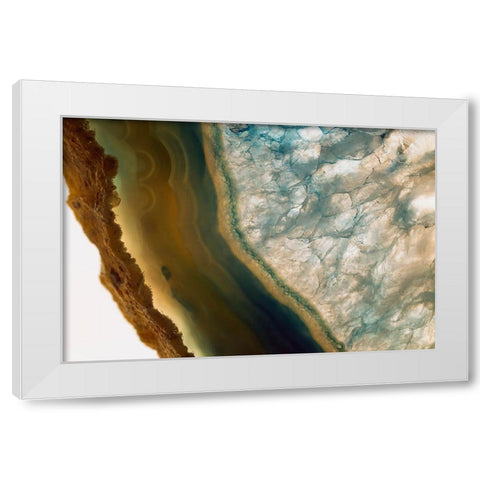 Sliced rock crystals White Modern Wood Framed Art Print by Muench, Zandria