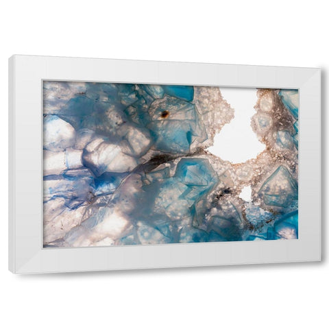 Sliced rock crystals White Modern Wood Framed Art Print by Muench, Zandria