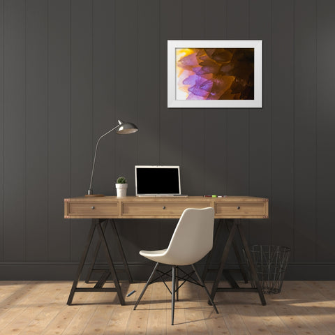 Rose Quartz White Modern Wood Framed Art Print by Muench, Zandria