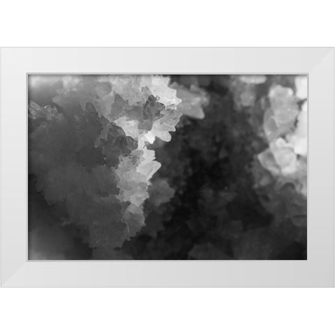 Quartz crystals White Modern Wood Framed Art Print by Muench, Zandria