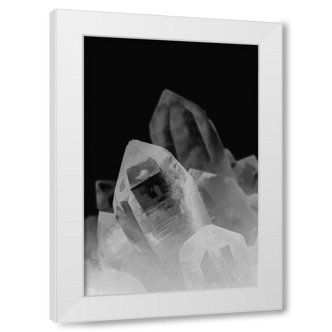 Quartz crystals White Modern Wood Framed Art Print by Muench, Zandria