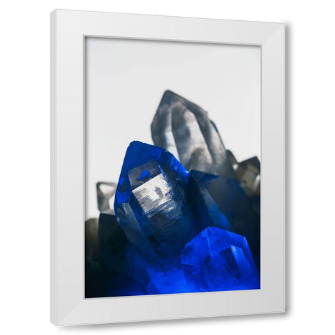Quartz crystals White Modern Wood Framed Art Print by Muench, Zandria