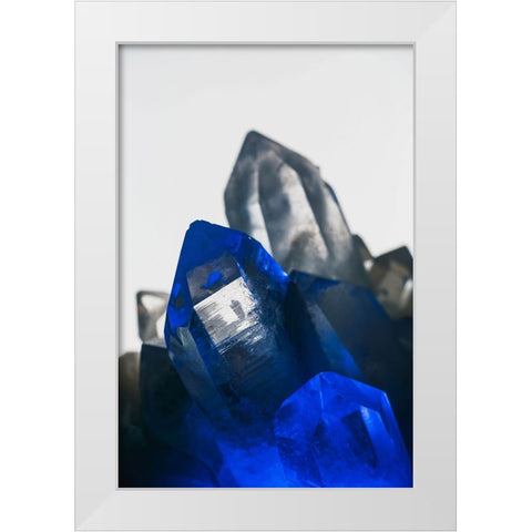 Quartz crystals White Modern Wood Framed Art Print by Muench, Zandria
