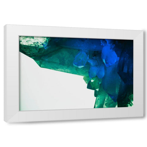 Quartz crystals White Modern Wood Framed Art Print by Muench, Zandria