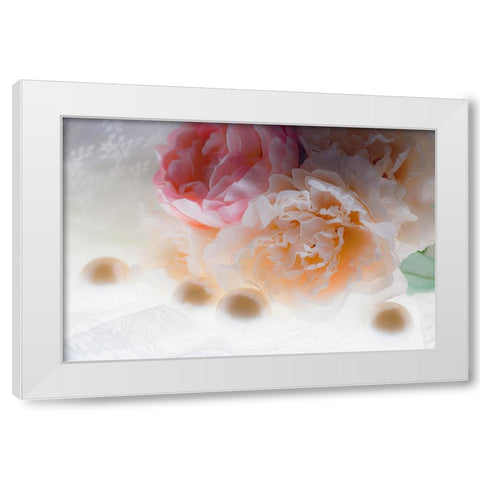 Flowers and light White Modern Wood Framed Art Print by Muench, Zandria