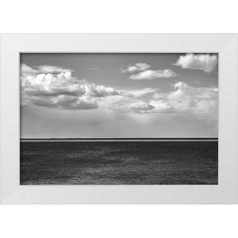 Argentina-Santa Cruz Puerto Santa Cruz-river Santa Cruz under stormy clouds White Modern Wood Framed Art Print by Molinari, Michele