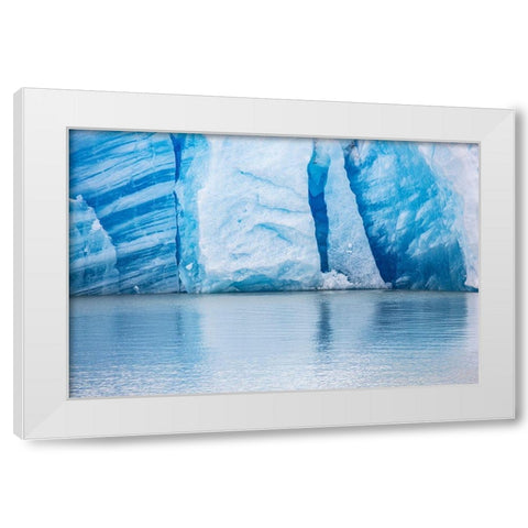Located within the Parc Nacional Torres del Paine is the Grey Glacier White Modern Wood Framed Art Print by Ostrowitz, Mallorie