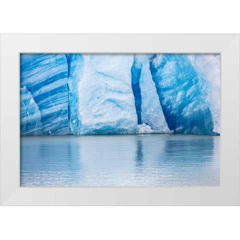 Located within the Parc Nacional Torres del Paine is the Grey Glacier White Modern Wood Framed Art Print by Ostrowitz, Mallorie