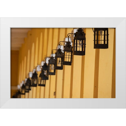 South America-Colombia-Cartagena Las Bovedas-once dungeons White Modern Wood Framed Art Print by Hopkins, Cindy Miller