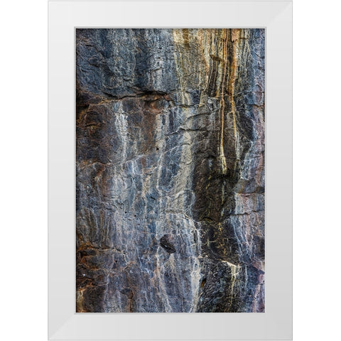 Pattern in rock cliffs of Genovesa Island-Galapagos Islands-Ecuador White Modern Wood Framed Art Print by Jones, Adam