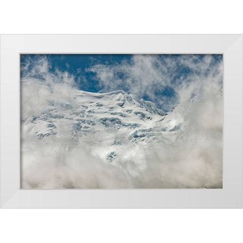 Antisana volcano-Antisana National Park-Ecuador White Modern Wood Framed Art Print by Jones, Adam