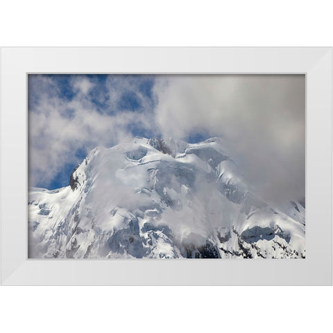 Antisana volcano-Antisana National Park-Ecuador White Modern Wood Framed Art Print by Jones, Adam