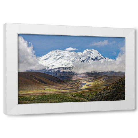 Antisana volcano-Antisana National Park-Ecuador White Modern Wood Framed Art Print by Jones, Adam