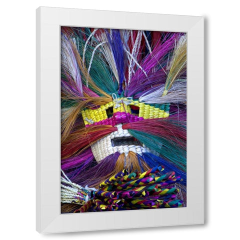 Mexico, San Miguel de Allende, Mask at market White Modern Wood Framed Art Print by Rotenberg, Nancy