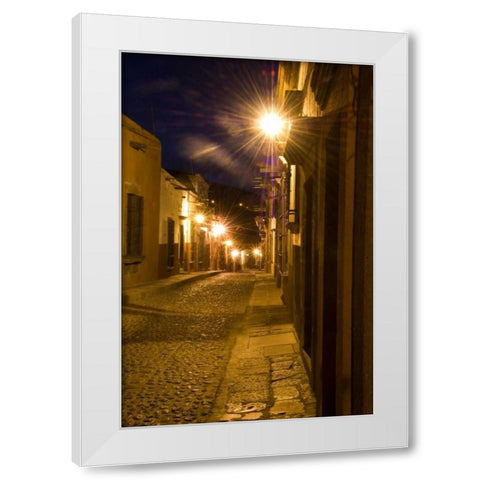 Mexico, San Miguel de Allende, Street scene White Modern Wood Framed Art Print by Rotenberg, Nancy