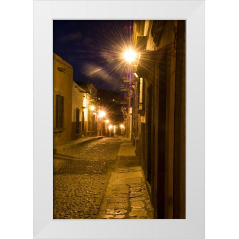 Mexico, San Miguel de Allende, Street scene White Modern Wood Framed Art Print by Rotenberg, Nancy