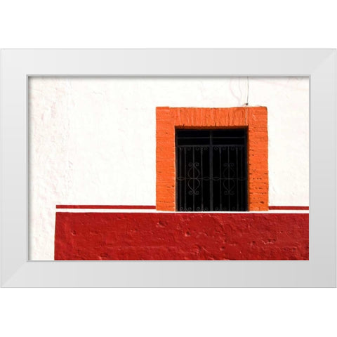 Mexico, Cabo San Lucas Detail of window White Modern Wood Framed Art Print by Ross, Nancy ,  Steve