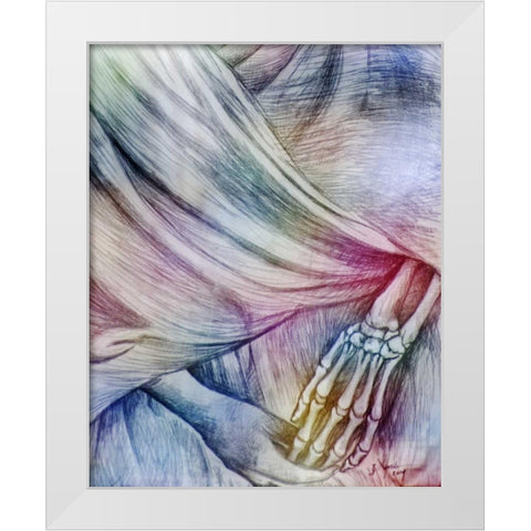 Mexico Poster for Day of The Dead celebration White Modern Wood Framed Art Print by Rotenberg, Nancy