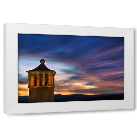 Mexico Sunset over building tower White Modern Wood Framed Art Print by Rotenberg, Nancy