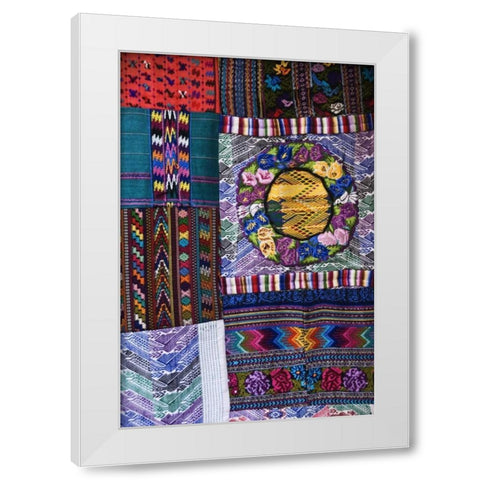 Mexico Colorful textiles White Modern Wood Framed Art Print by Rotenberg, Nancy