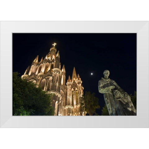 Mexico La Parroquia, Church San Miguel Archangel White Modern Wood Framed Art Print by Young, Bill