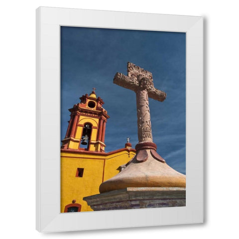 Mexico, Bernal Iglesia de San Sebastian church White Modern Wood Framed Art Print by Rotenberg, Nancy