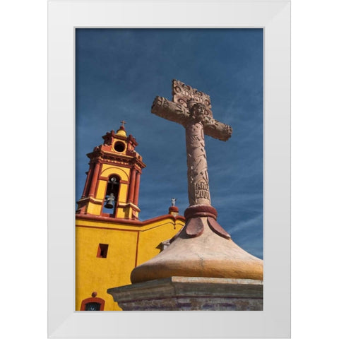 Mexico, Bernal Iglesia de San Sebastian church White Modern Wood Framed Art Print by Rotenberg, Nancy