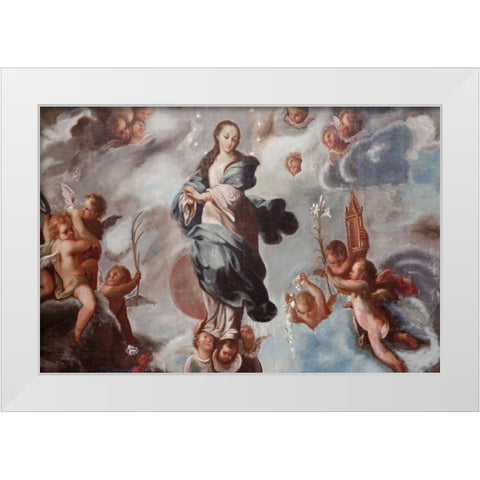 Mexico La Concepcion religious painting White Modern Wood Framed Art Print by Paulson, Don