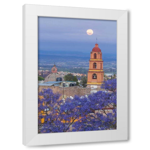 Mexico, San Miguel de Allende Full moon White Modern Wood Framed Art Print by Paulson, Don