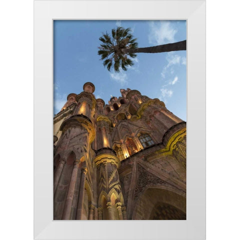 Mexico Parroquia de San Miguel Arcangel church White Modern Wood Framed Art Print by Paulson, Don